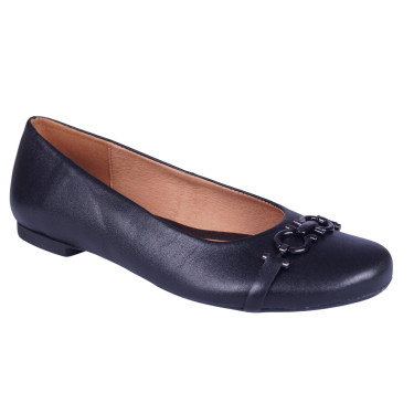 Klasyczne skórzane balerinki Wielbut 020 czarne