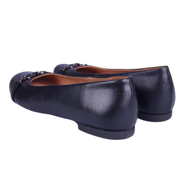 Klasyczne skórzane balerinki Wielbut 020 czarne