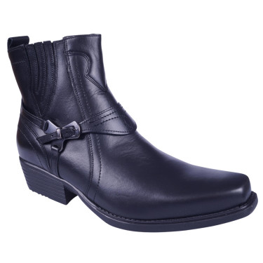 Buty skórzane motocyklowe kowbojki męskie marki Lemi 0680 czarne