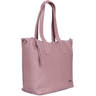 Torebka damska  skóra naturalna VEZZE V046 pudrowy róż