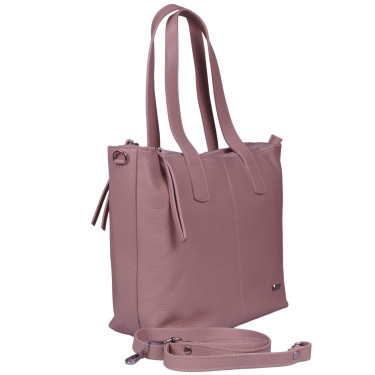 Torebka damska  skóra naturalna VEZZE V046 pudrowy róż