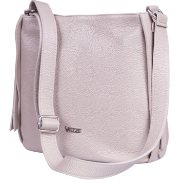 Beżowa torebka damska  skórzana VEZZE V047