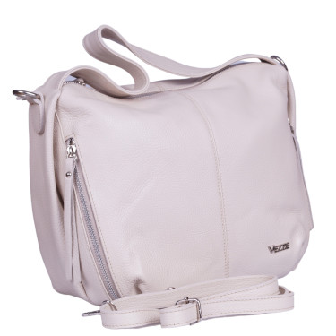 Torebka damska beżowa skóra naturalna marki VEZZE V052