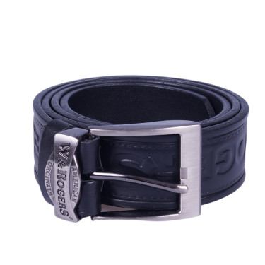 Czarny pasek męski skóra naturalna PASPOL