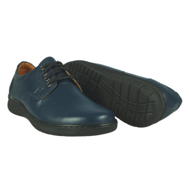 GRANATOWE SKÓRZANE PÓŁBUTY DAMSKIE WIELBUT 182