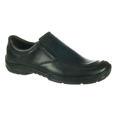 PÓŁBUTY MOKASYNY MĘSKIE SKÓRA CZARNE JOKER 213