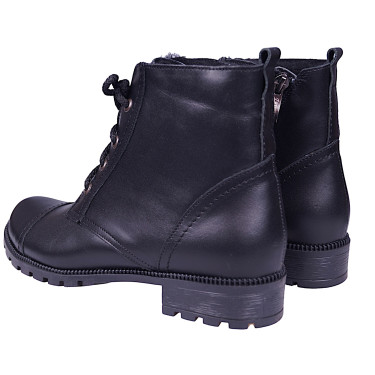 Botki damskie sztyblety skórzane marki Stanley 616 czarne