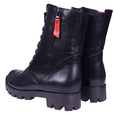 Botki damskie sztyblety skórzane marki Stanley 656 czarne