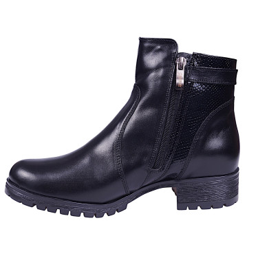 Botki damskie skórzane marki Stanley 687 czarne