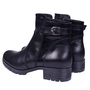 Botki damskie skórzane marki Stanley 687 czarne