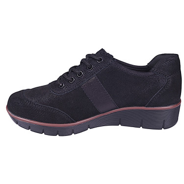 Półbuty damskie czarne jesienne na koturnie marki Filippo