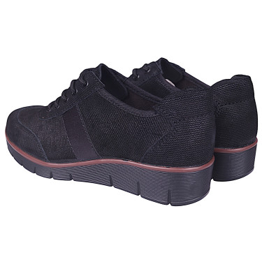 Półbuty damskie czarne jesienne na koturnie marki Filippo