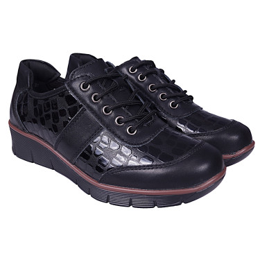 Półbuty damskie czarne na jesień marki Filippo DP 028/22 BK