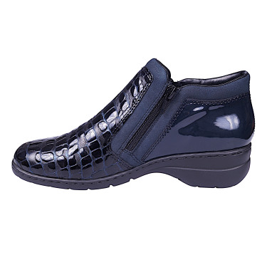 Botki damskie skórzane Rieker L4382-14 granatowe