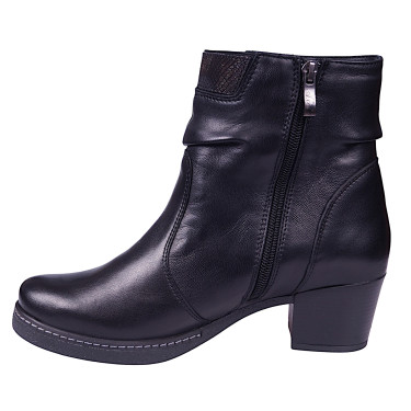 Botki damskie skórzane AXEL 4471 czarne