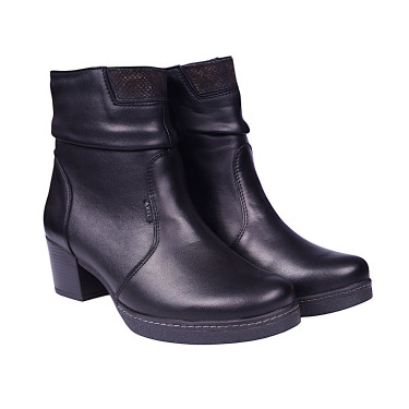 Botki damskie skórzane AXEL 4471 czarne