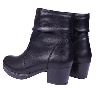 Botki damskie skórzane AXEL 4471 czarne