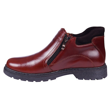 Trzewiki męskie zimowe za kostkę  Wielbut Wz-8 brązowe