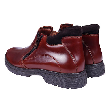 Trzewiki męskie zimowe za kostkę  Wielbut Wz-8 brązowe