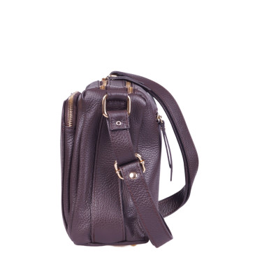 Skórzana torebka marki Vezze w kolorze brązowym - elegancka i praktyczna torebka na co dzień