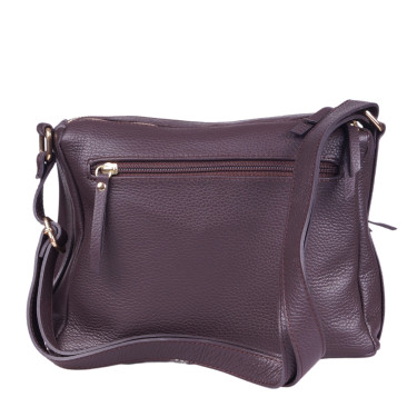 Skórzana torebka marki Vezze w kolorze brązowym - elegancka i praktyczna torebka na co dzień