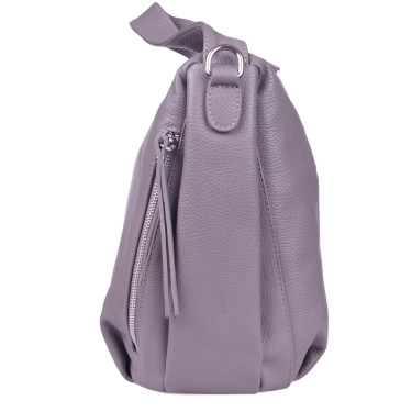 Duża torebka damska skórzana marki VEZZE V052 szara