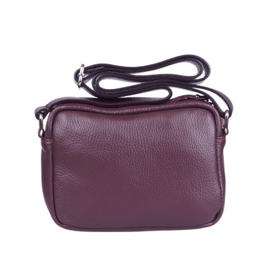 Mała torebka listonoszka VEZZE V027 bordowa