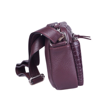 Mała torebka listonoszka VEZZE V027 bordowa