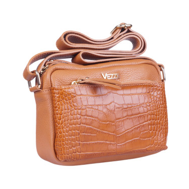 Mała torebka listonoszka VEZZE V027 ruda