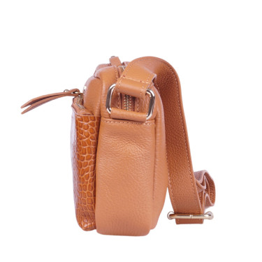 Mała torebka listonoszka VEZZE V027 ruda