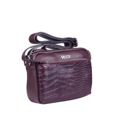 Mała torebka listonoszka VEZZE V027 bordowa