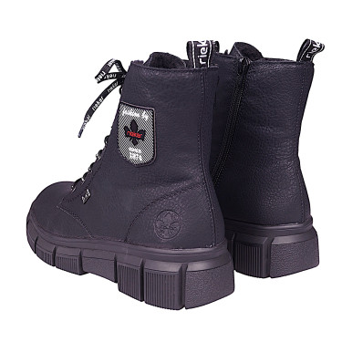 Botki damskie marki Rieker X3410-00 czarne