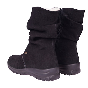 Botki damskie zamszowe marki Rieker Z7171-01 czarne