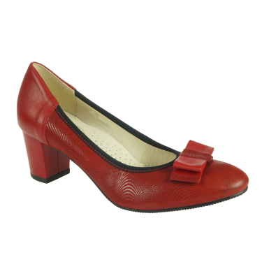 PIĘKNE CZERWONE CZÓŁENKA DAMSKIE SKÓRA PULSO FALA