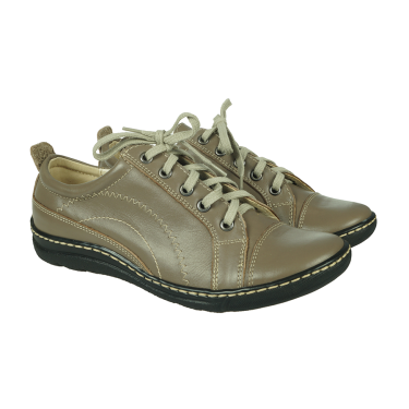 SKÓRZANE PÓŁBUTY DAMSKIE WYSOCKI CAPPUCINO 036