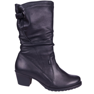 Komfortowe kozaki skórzane marki AXEL 4293 czarne