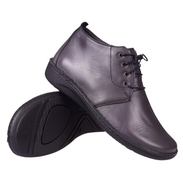 BOTKI DAMSKIE SKÓRZANE WIELBUT K-230 POPIEL