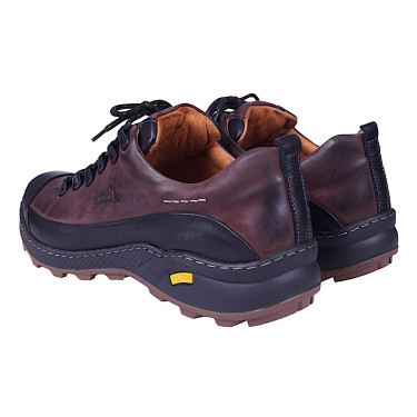 Półbuty męskie trekkingowe skórzane obuwie marki  RACE BOOTS 218 brązowe