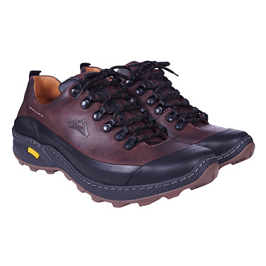Półbuty męskie trekkingowe skórzane obuwie marki  RACE BOOTS 218 brązowe