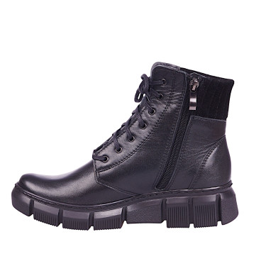 Trzewiki damskie botki skórzane marki WIELBUT K-242 czarne