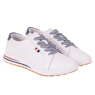 Skórzane półbuty damskie Filippo DP3509/23 białe