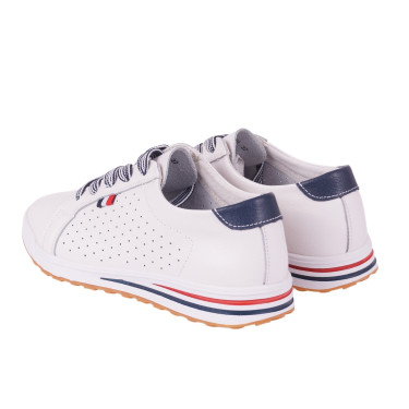 Skórzane półbuty damskie Filippo DP3509/23 białe