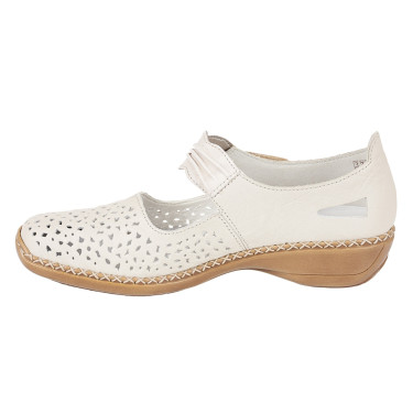 PÓŁBUTY DAMSKIE SKÓRZANE RIEKER 41399-60 beżowe