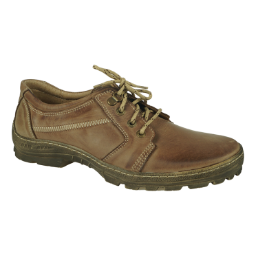 SKÓRZANE PÓŁBUTY MĘSKIE ASKOR BEŻ