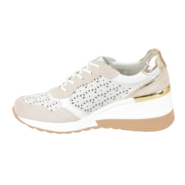 Skórzane Sneakersy FILIPPO DP4669/23WH białe