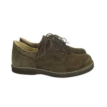 SKÓRZANE ZAMSZOWE PÓŁBUTY MĘSKIE BRĄZ