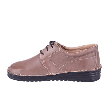 Półbuty skórzane damskie marki OST 076/M CAPPUCCINO