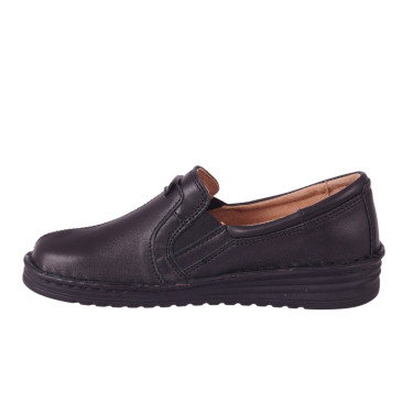 Półbuty damskie wsuwane skóra naturalna OST 079/M czarne