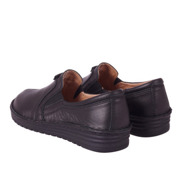 Półbuty damskie wsuwane skóra naturalna OST 079/M czarne