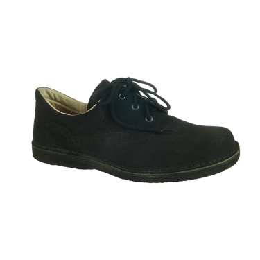 ZAMSZOWE PÓŁBUTY MĘSKIE  SKÓRA CZARNE